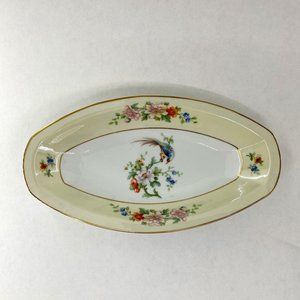 Vintage Imperial Heinrich & Co Selb Bavaria Relish Dish Songbird 1927